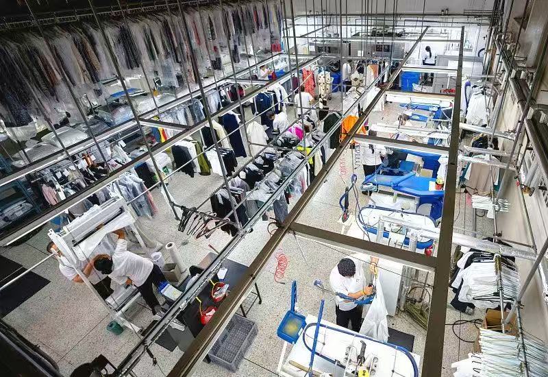 Garment production floor at HaoboMFG